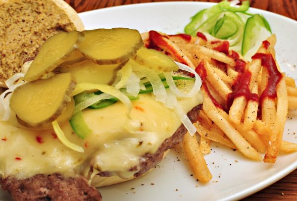 Lazy Dog Restaurant & Bar — representative burgers dish